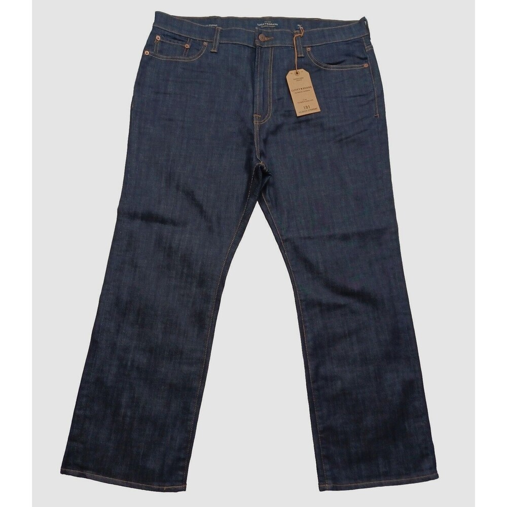 Lucky Brand 181 Relaxed Straight Men's Dark Blue Jeans Size 40x30
